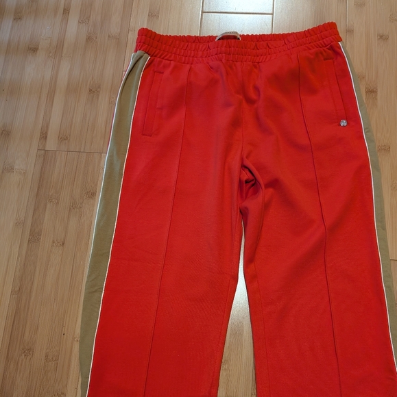 Scotch & Soda Bold Red Joggers with Tan Stripes - Picture 2 of 13